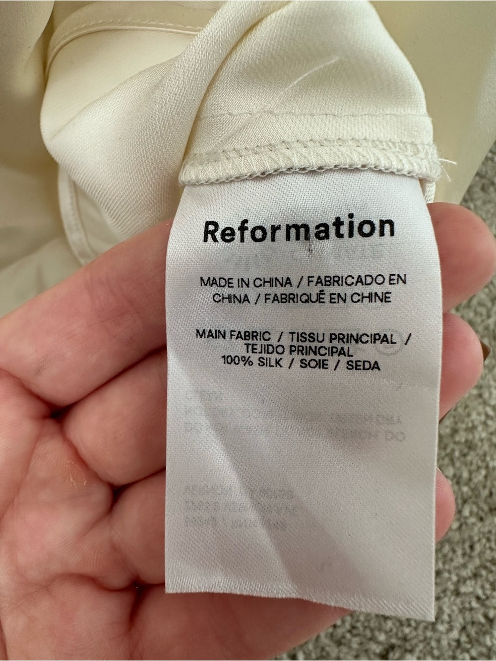 Reformation Veria 100% Silk Dress Ivory Maxi Dress Bridal SZ US 6 NWT - Picture 4 of 7